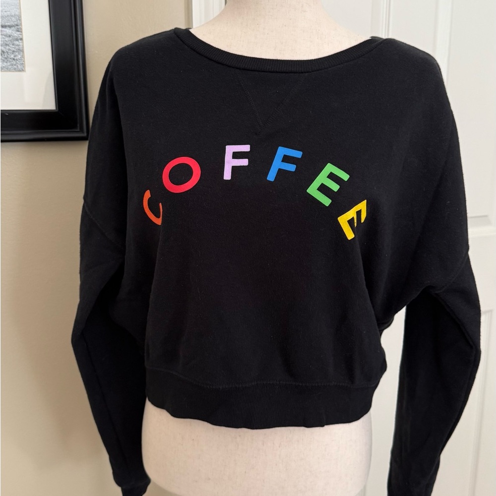 Fifth Sun Black Sweatshirt with Vibrant Print